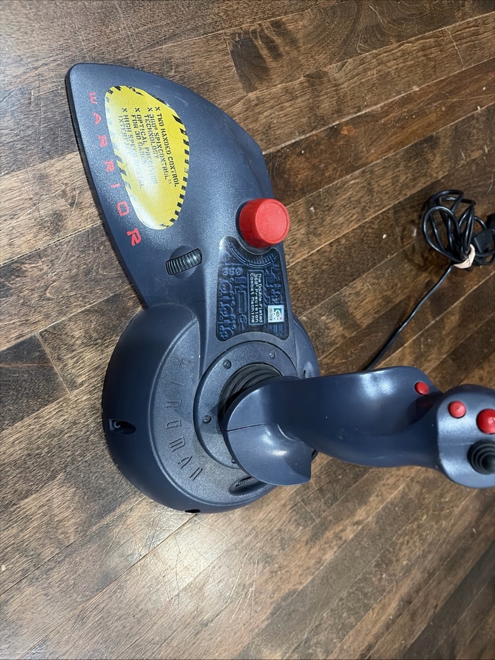 Vintage wingman warrior Wired Joystick Controller - Gray with Red Buttons